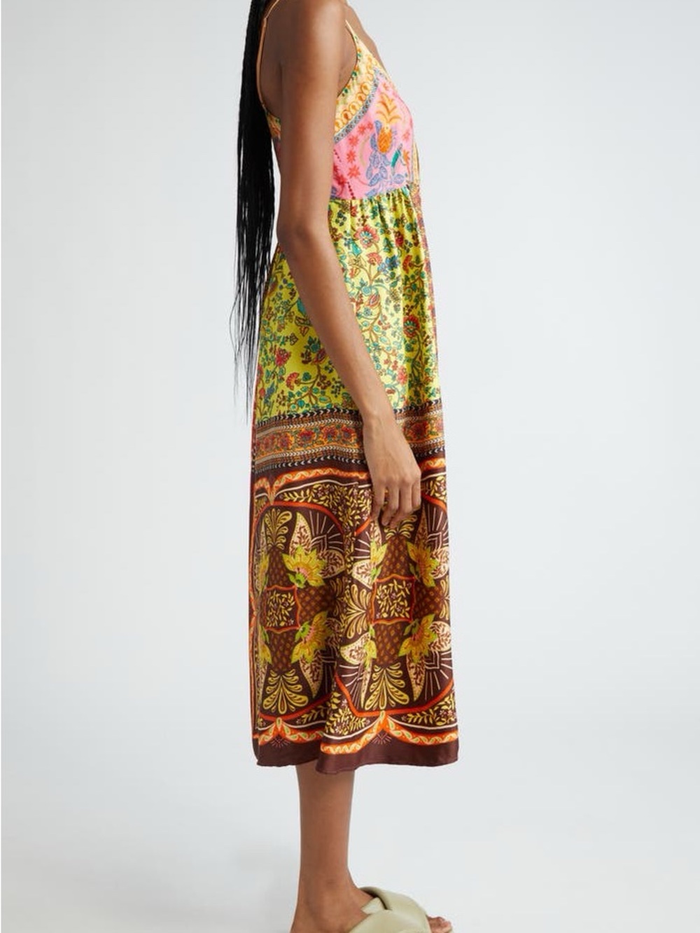 Mixed Scarves Cutout Sundress FARM Rio in size M - Picture 4 of 9
